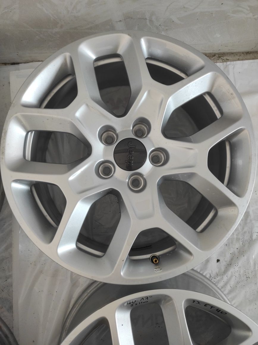 40 Felgi aluminiowe ORYGINAŁ JEEP R 17 5x110 NOWE CZUJNIKI