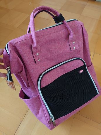 Transporter na małego kota plecak, różowy, wygodny.