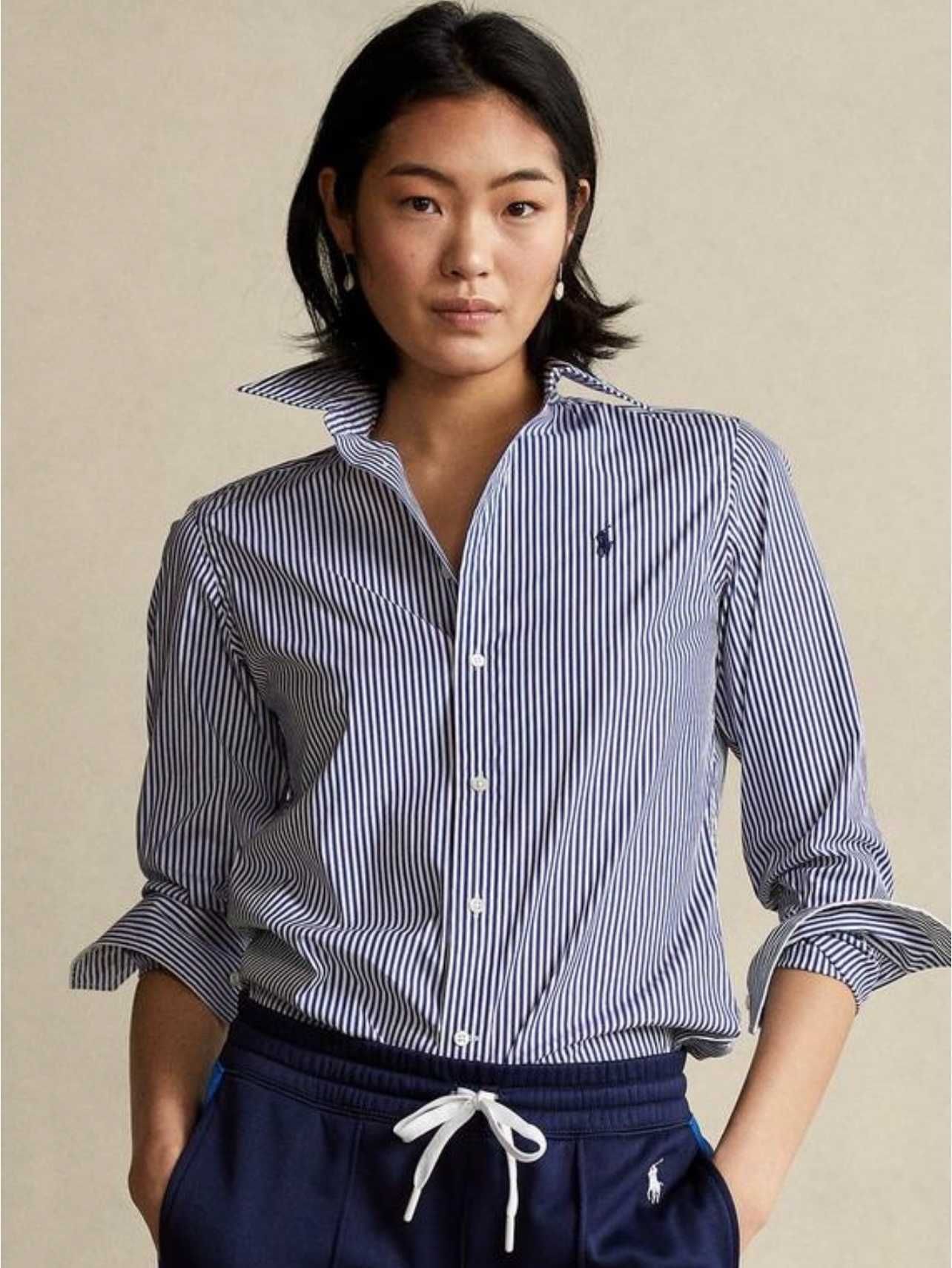 Стильная рубашка в полоску Ralph Lauren L/XL как новая!