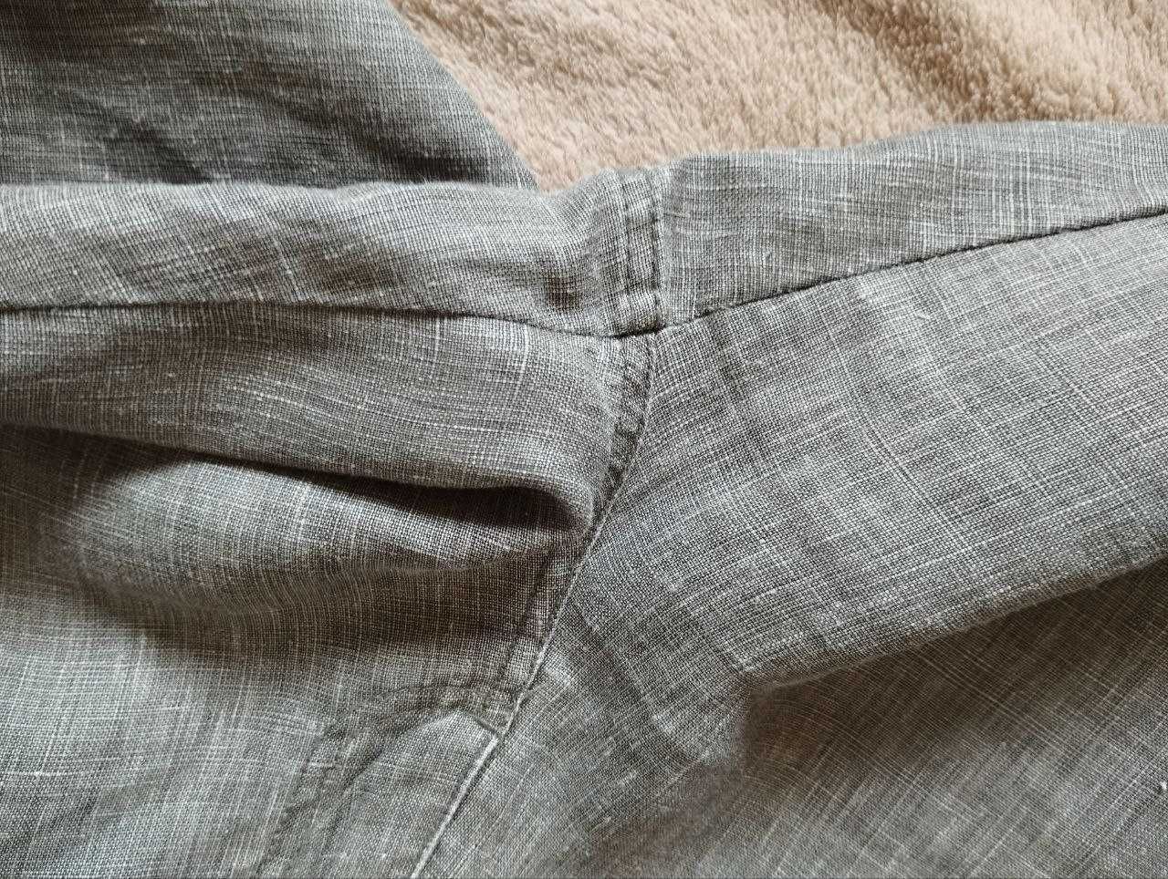 Льняные брюки свободного кроя Zara, р.40/48 рост ≈170-172