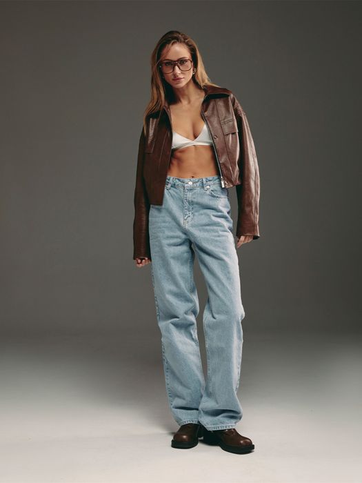 Джинси прямі блакитного кольору One by One