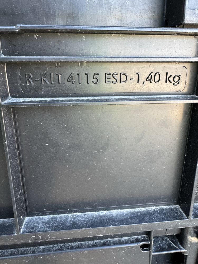 Pojemniki R-KLT ESD z Pokrywą Czarne RFID