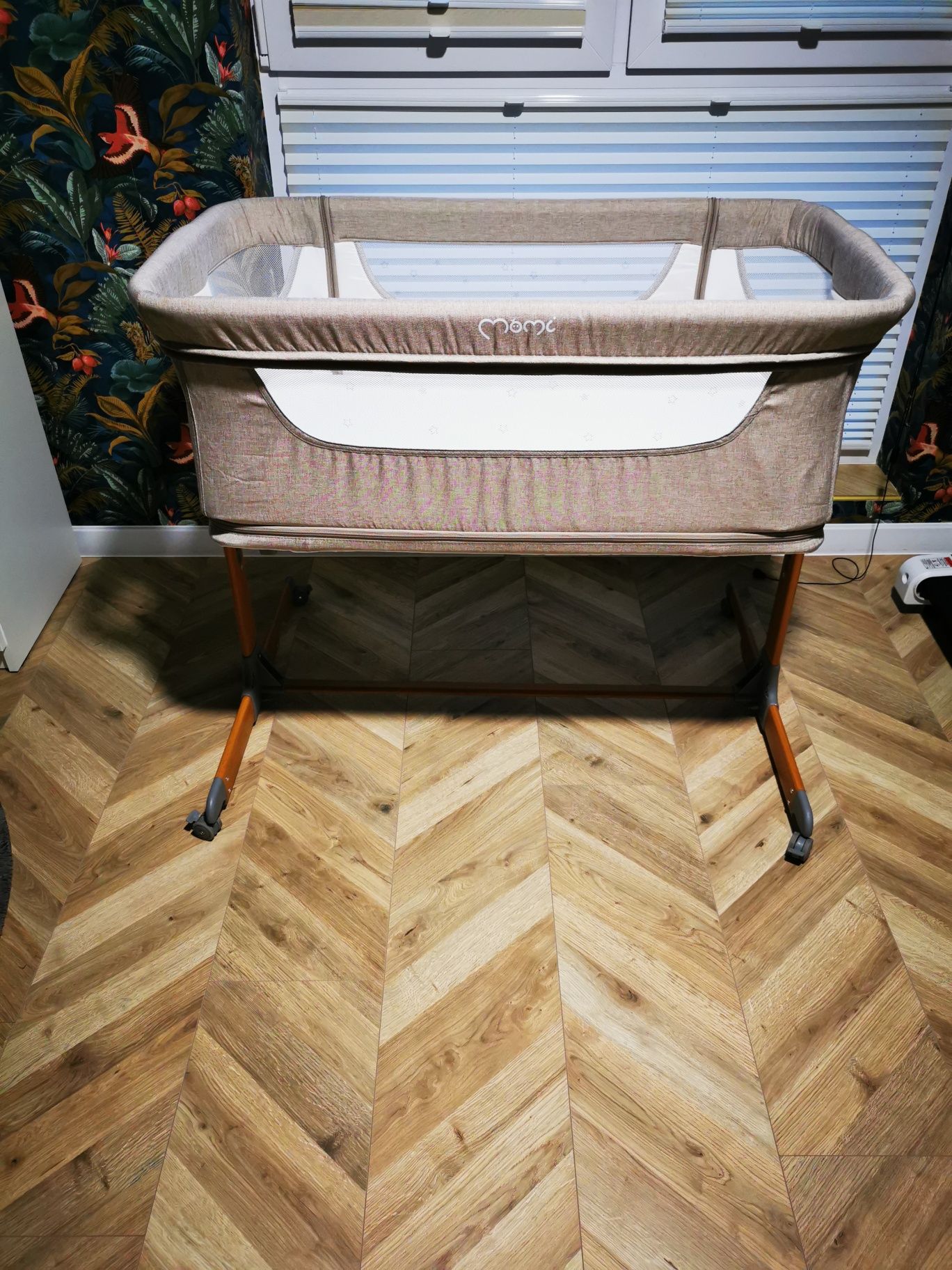 MoMi SMART BED łóżeczko dostawne 4w1 BEŻOWE