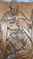 Rzeźba Święta Rodzina Matka Boska Jezus Józef sakralna płaskorzeźba