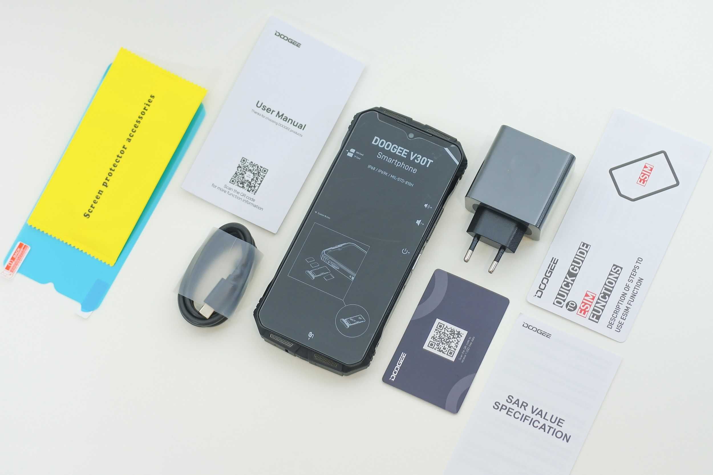Doogee V30T 5G 12/256GB NFC 108MP IP68/IP69K 10800mAh Wireless Charge