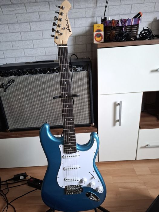 Gitara elektryczna Aria Pro 2 ,w kolorze blue+ futerał,okazja!!!