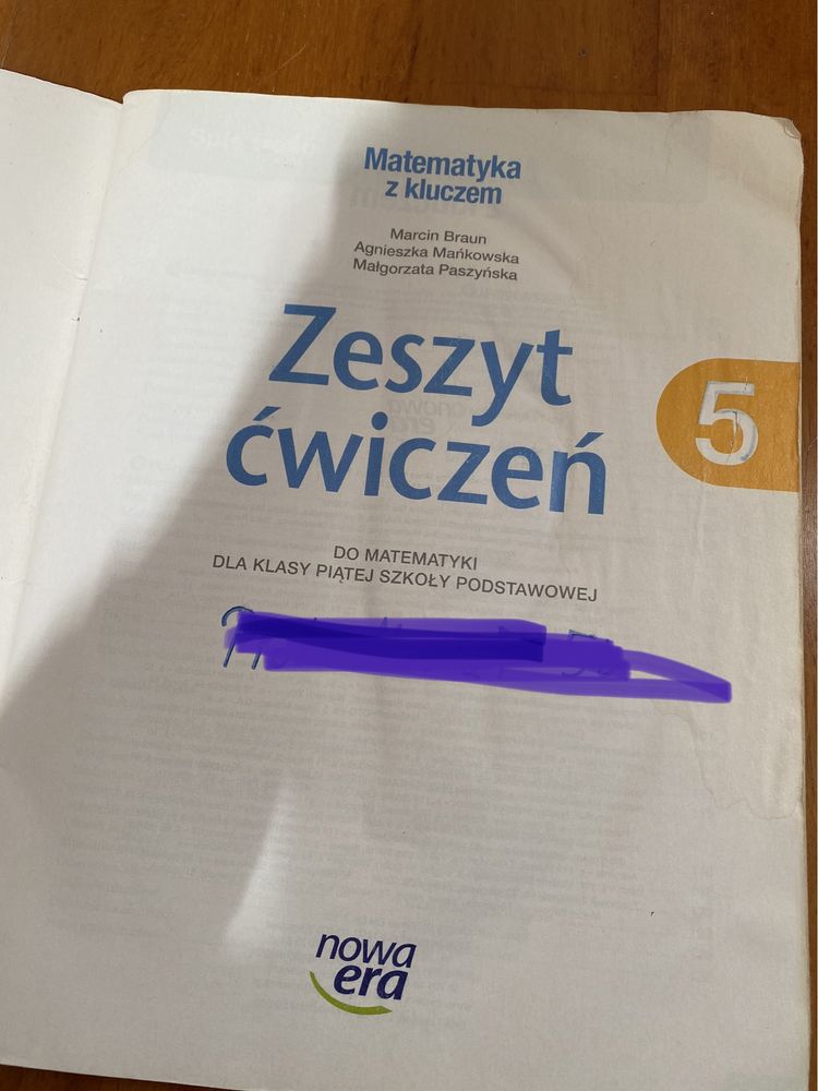 Zeszyt ćwiczeń 5 matematyka z kluczem nowa era