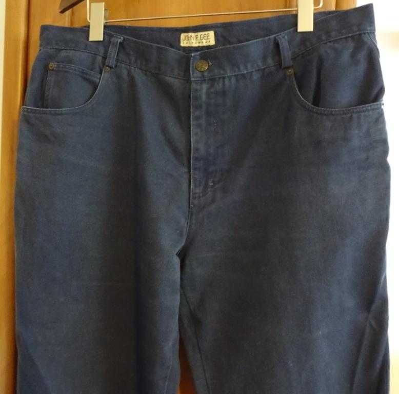 Spodnie Dżinsowe Granatowe, Klasyczne, Duże