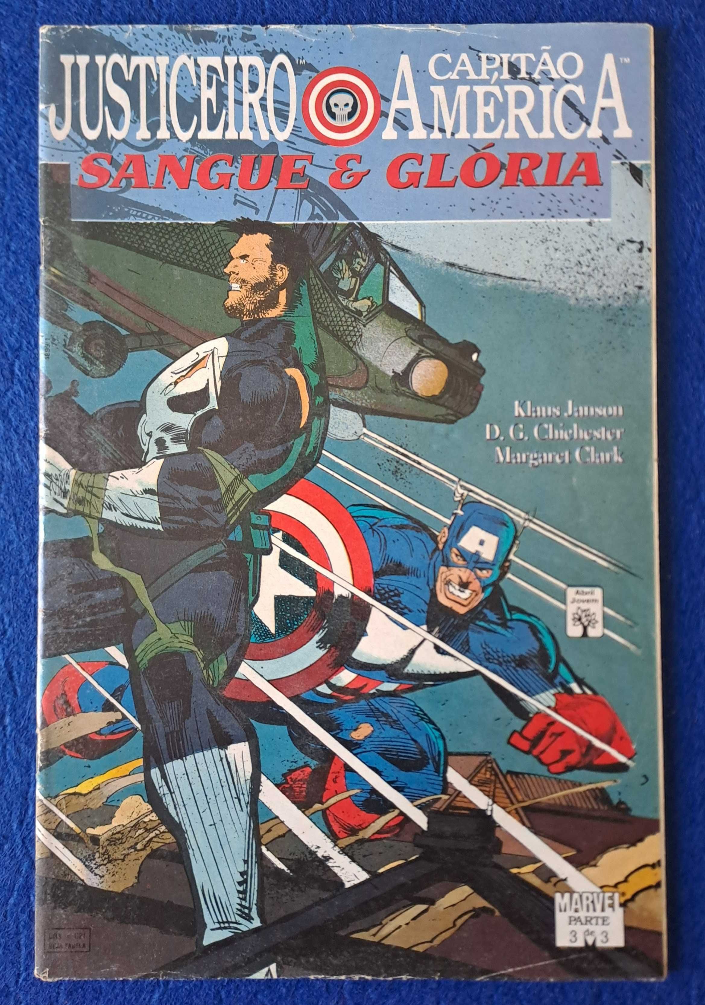 Justiceiro e Capitão América - Sangue & Glória - Minissérie 3 Edições