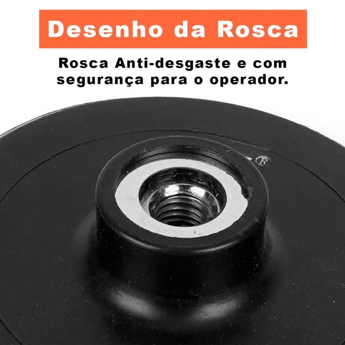 Prato de Suporte de 125mm com Velcro