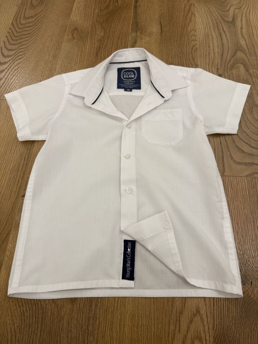 Koszula biała z krótki rękawem, Cool Club, rozmiar 110