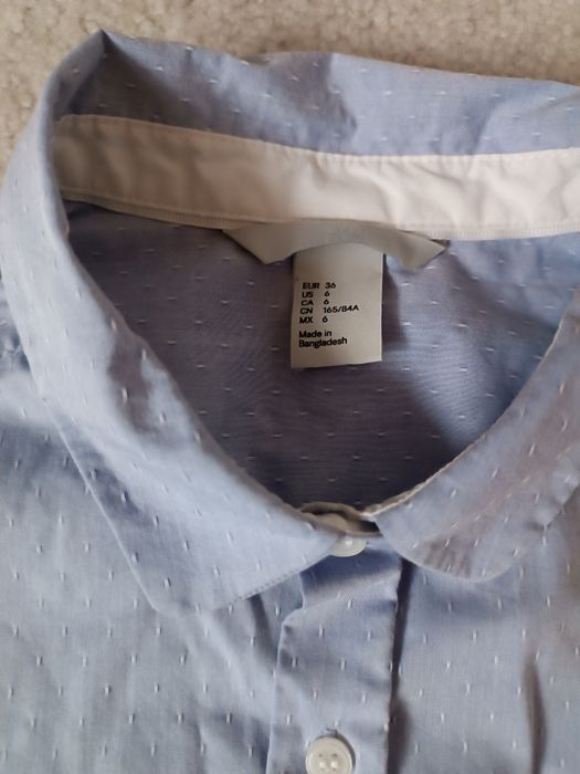 Elegancka niebieska koszula H&M r. 36