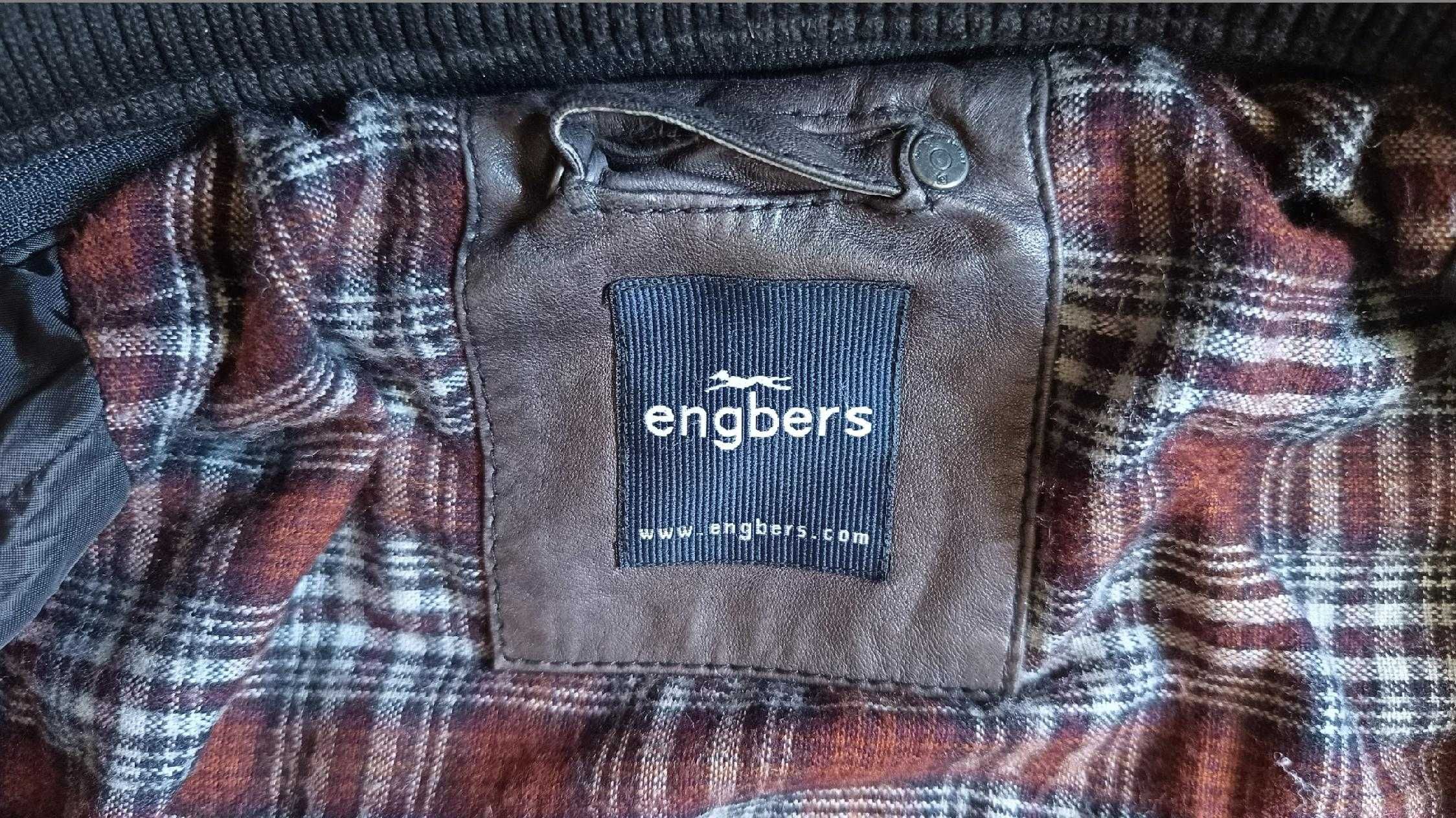 Męska zimowa kurtka skórzana ENGBERS r.XL stan bardzo dobry