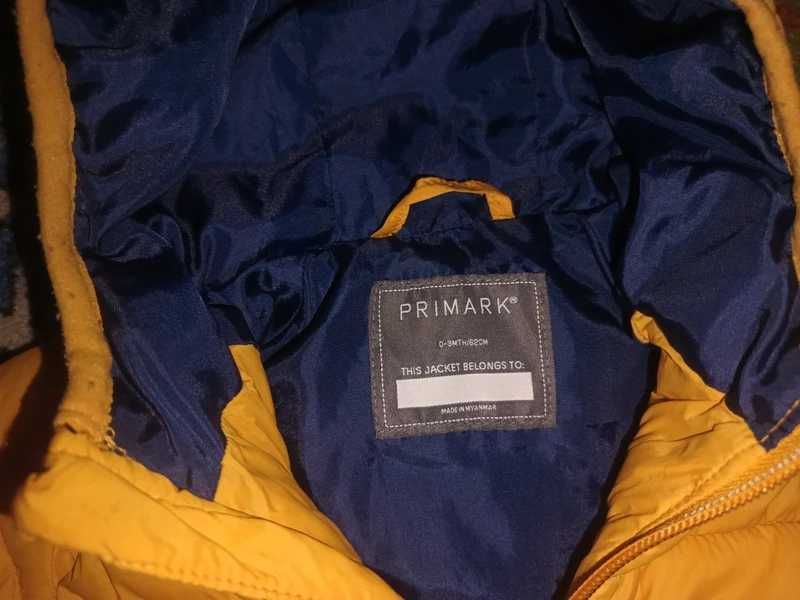 Pikowana kurtka niemowlęca Primark r.68