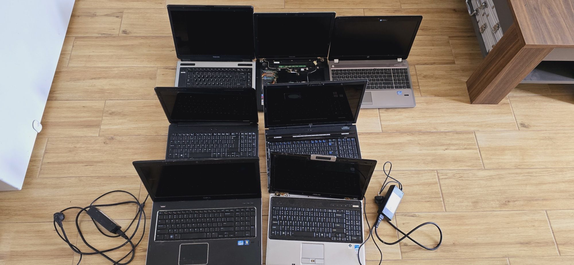Zestaw laptopów 7 szt laptopy komputery