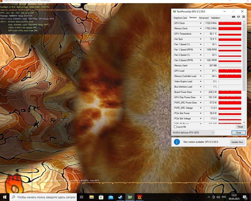 Відеокарта Palit RTX 3070 8GB Game Rock