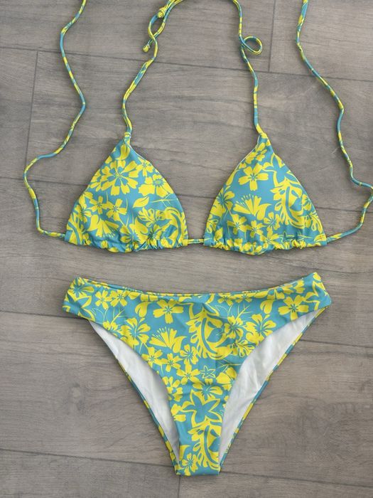 Жовто-блакитний купальник