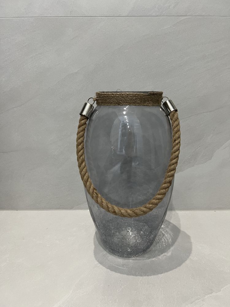 Wazon szklany oslonka lampion ozdobny sznur