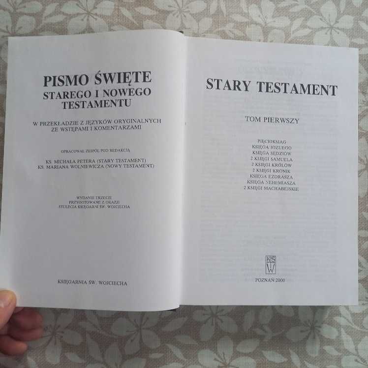 Pismo Święte StaryTestament-Biblia Poznańska-4 Tomy wyd 2000r