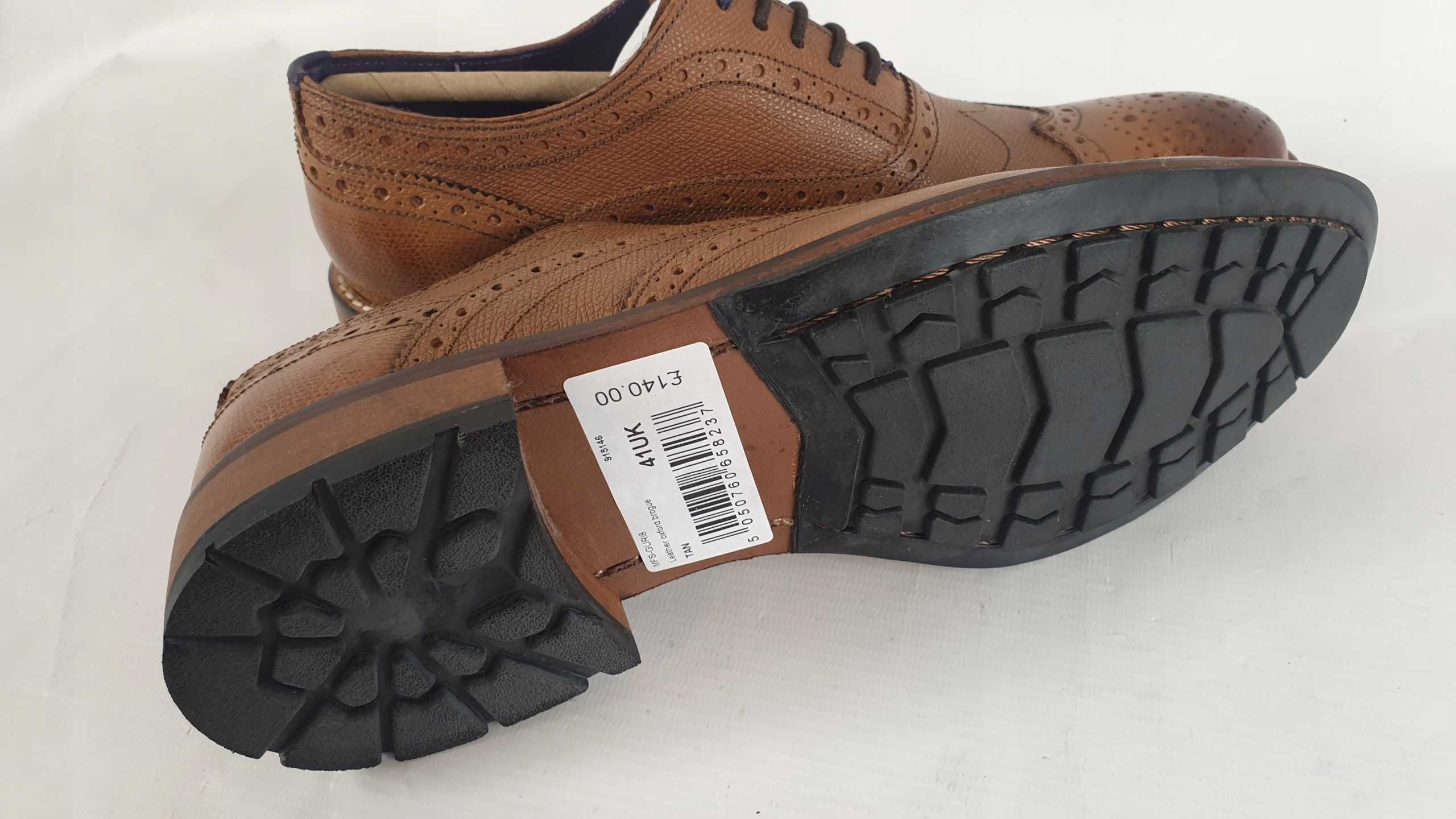 BRĄZOWE buty skórzane   GURI 9 TED BAKER 41