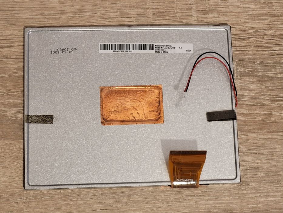 Matryca A080SN01 V.0 Wyświetlacz LCD AUO AU Optronics