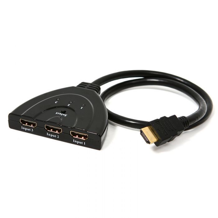 L312 Switch Splitter 3 portas HDMI Full HD 1080P Novo!