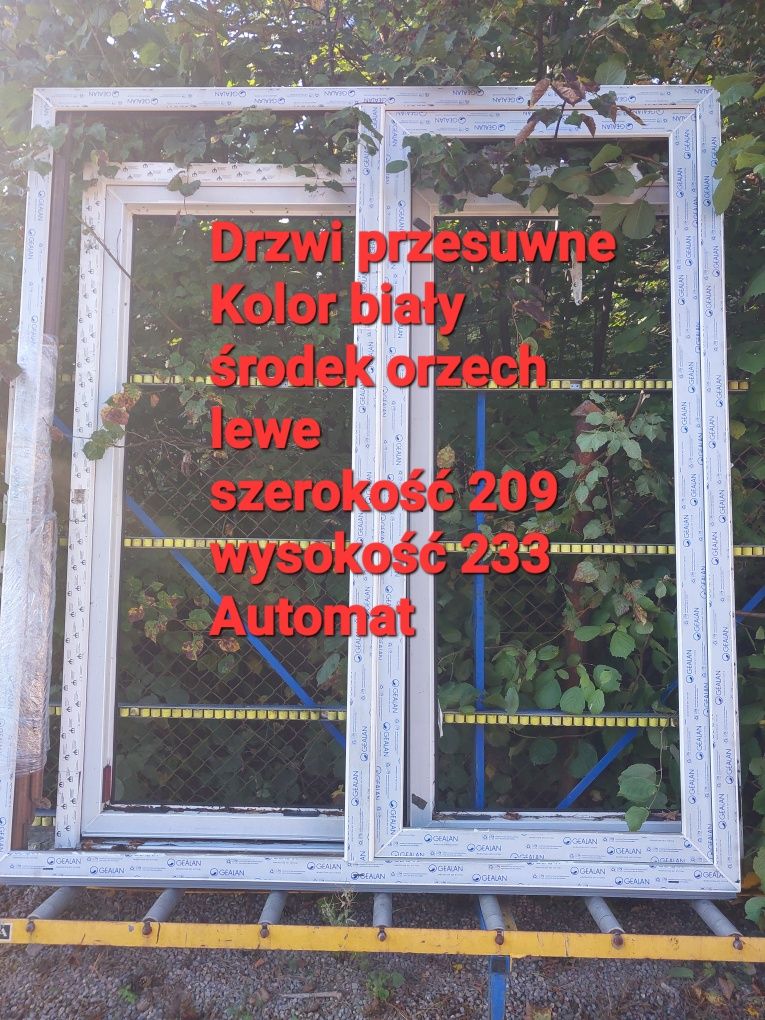 Drzwi przesuwne Winchester 200x200 3 szyby 3 uszczelki Automat Roto