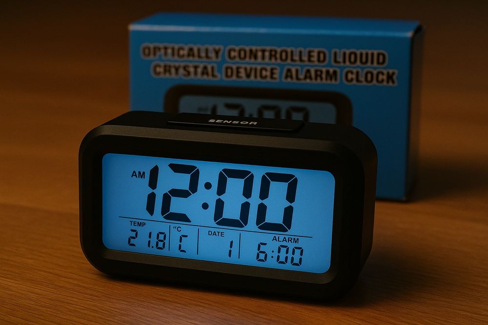 Nowy budzik elektroniczny LCD.
Czytelny duzy wyswietlacz, pokazuje god