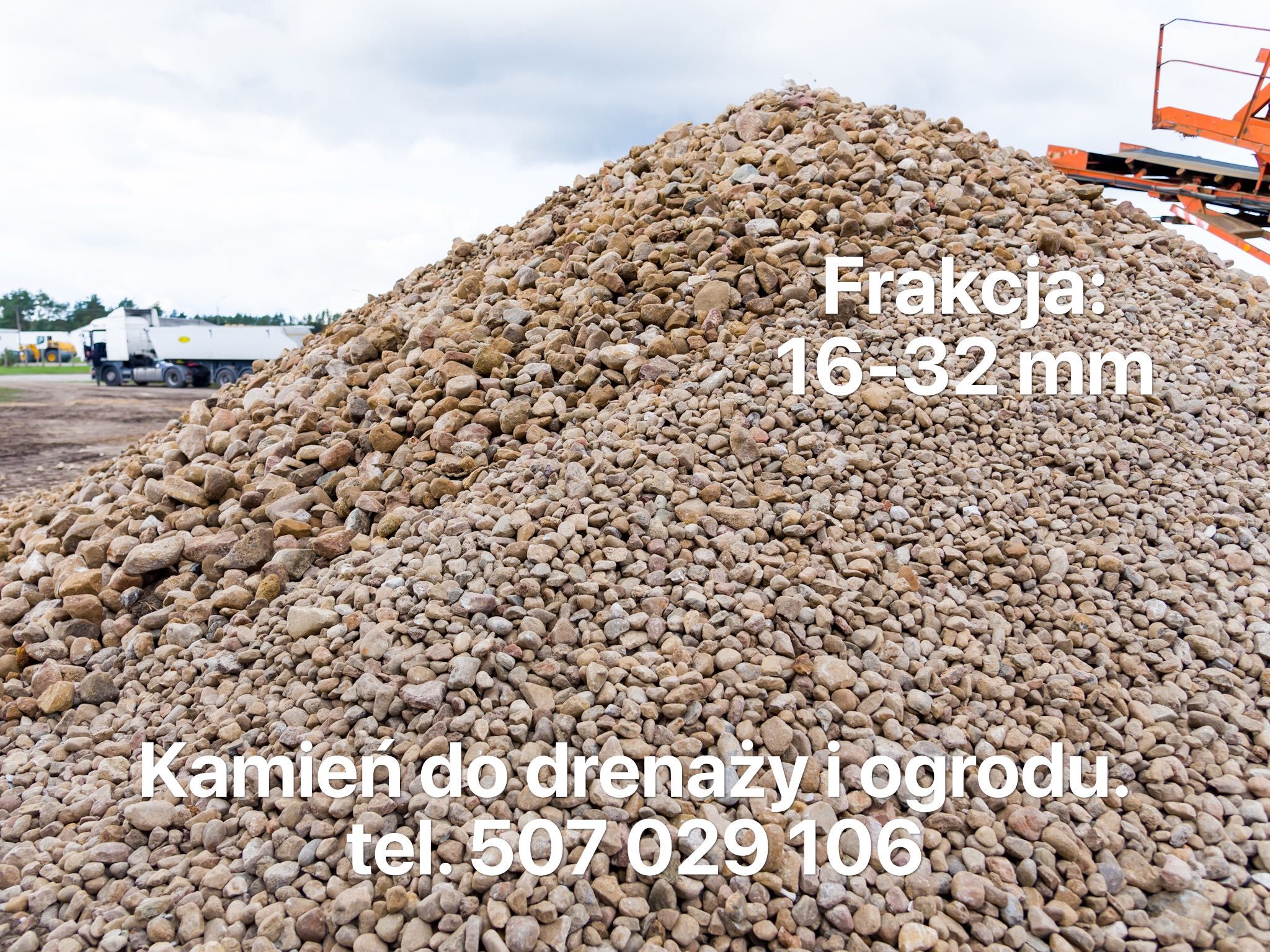 KAMIEŃ DO DRENAŻY 8-16 lub 16-32 mm Żwirownia Bezpośrednio NAJTANIEJ!