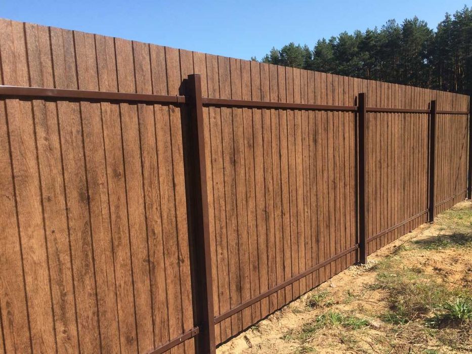 Установка ЗАБОРА • из профнастила • НЕДОРОГОЙ забор под ключ