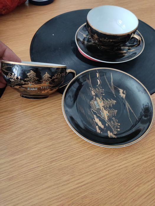 Soko China 2 filiżanki ręcznie malowane