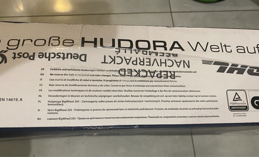 Hulajnoga Hudora do 100 kg nowa duze koła