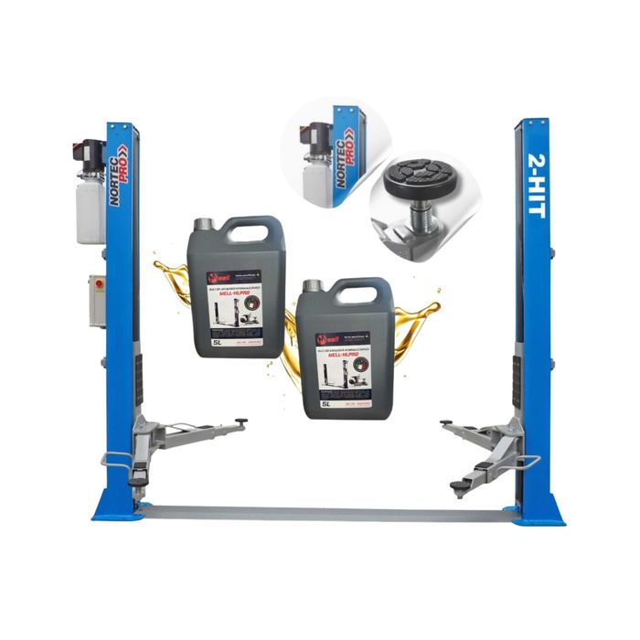 Podnośnik dwukolumnowy automat 4T 400V NORTEC + OLEJ