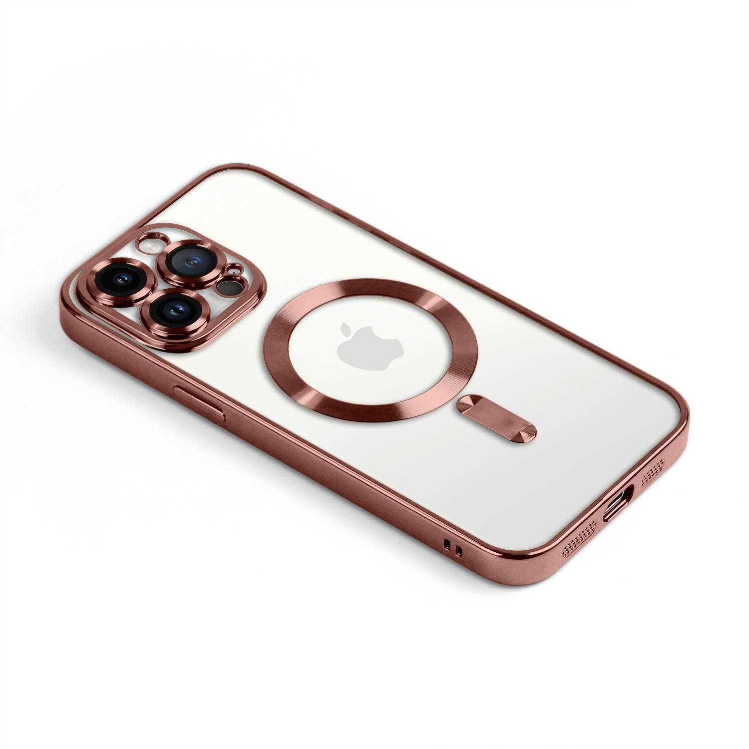 Etui Case do Iphone 13/14/15Plus Pro Max Magsafe Magnetyczne Miedziane