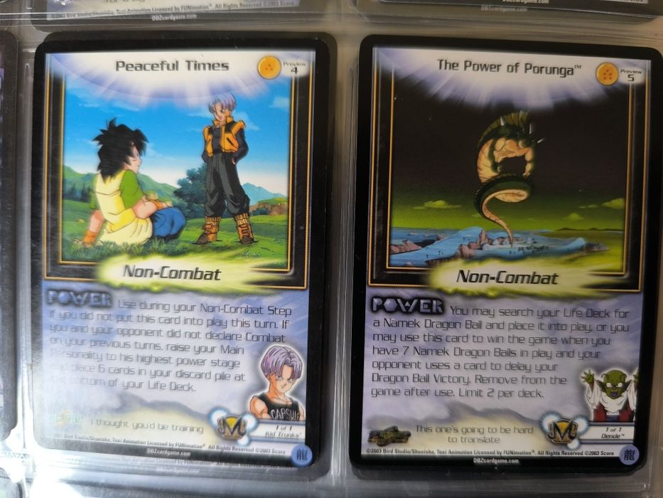 Karty Dragon Ball Z CCG SCORE kompletna Kid Buu saga 1-123.