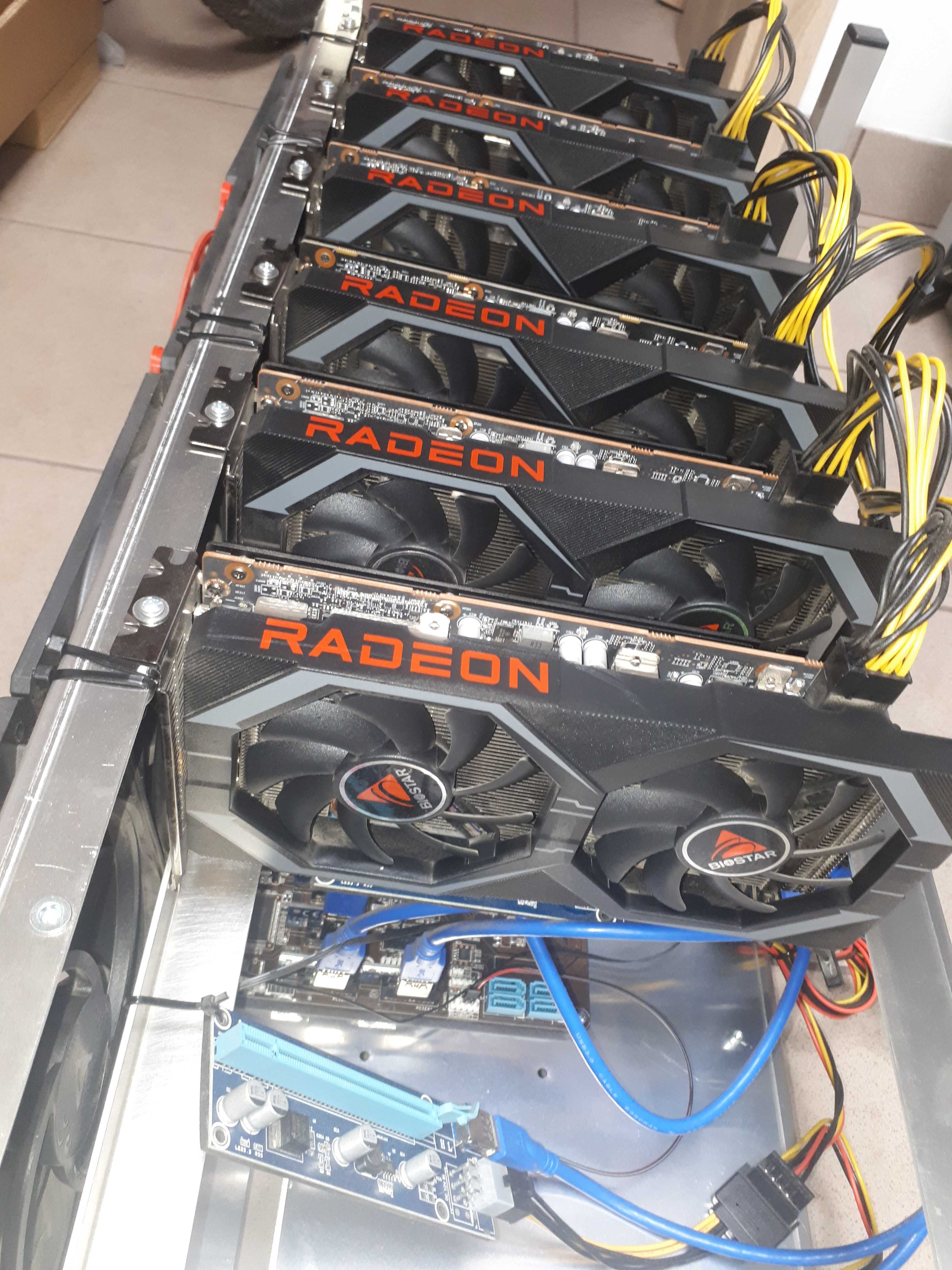 Koparka Bitcoin Ethereum 6x Radeon RX6600XT GWARANCJA!