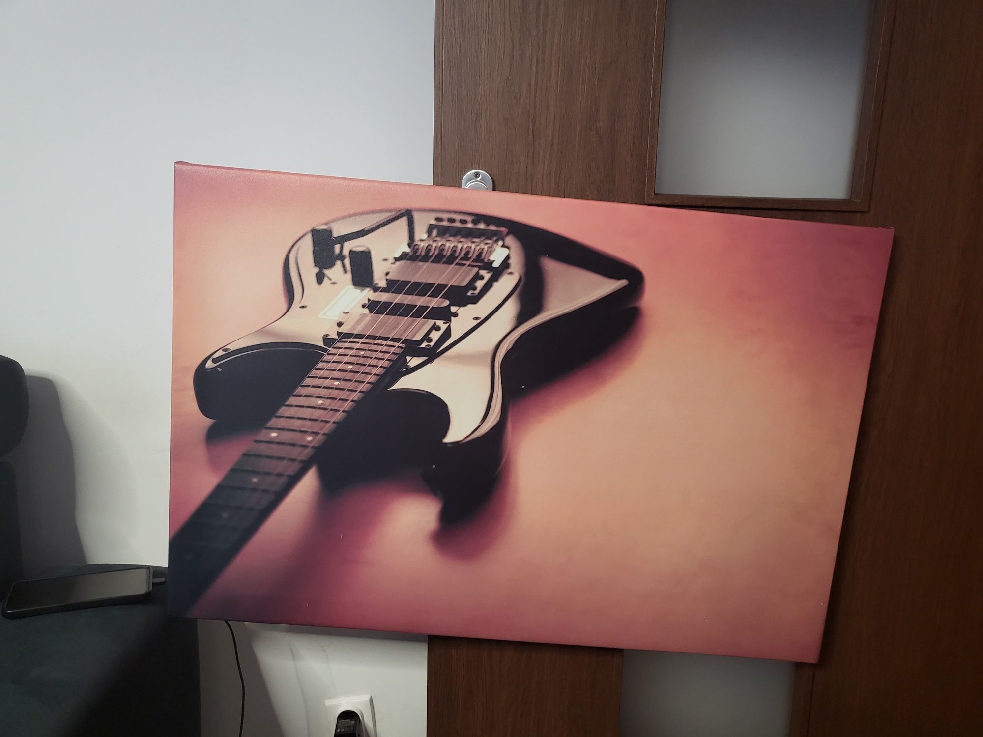 obraz gitara na płótnie 90x60cm