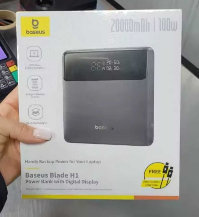 Power Bank  Baseus Blade H1 20000mAh 100W для зарядки MacBook ноутбука