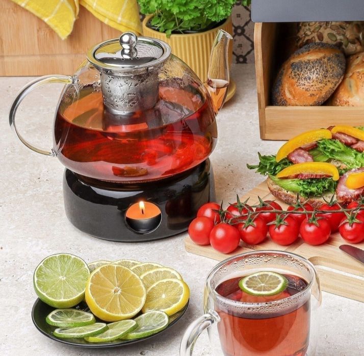 Nowy dzbanek do herbaty z podgrzewaczem