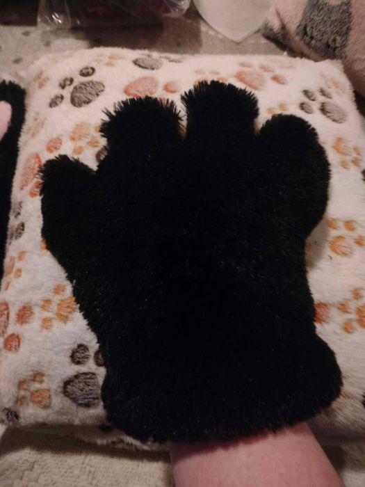 Rękawiczki furry kocie łapki