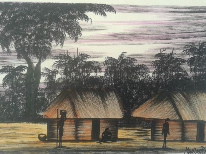 4. Wykonawca - Artysta - MWAMBA - Oryginalny rysunek z Zambii.