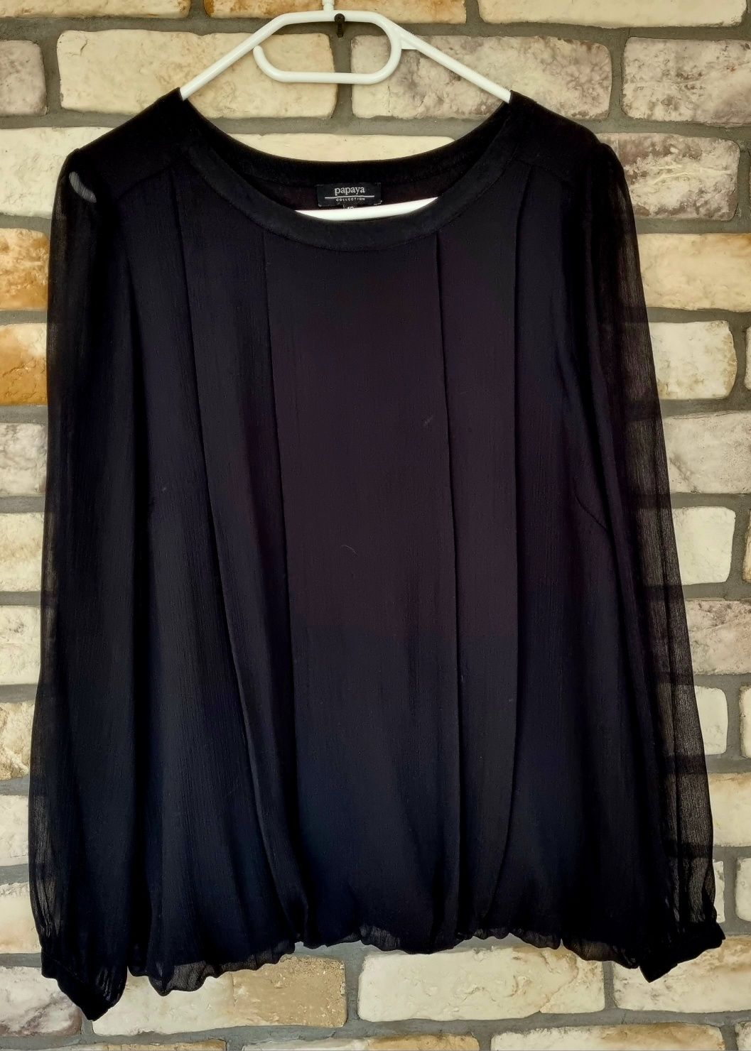 Bluzka czarna elegancka PAPAYA rozm.44