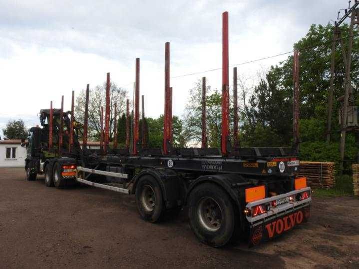 Samochód VOLVO do przewozu drewna + dżwig Loglift + naczepa Doll