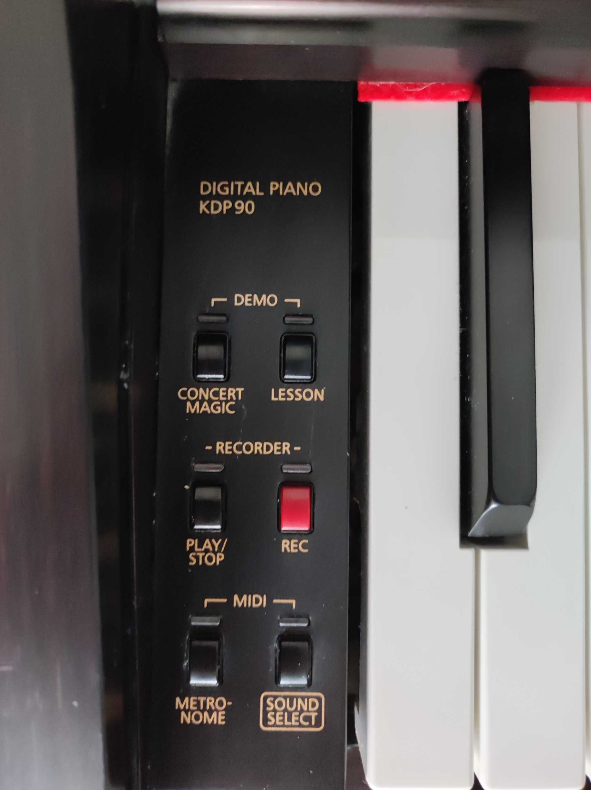 Pianino elektryczne marki KAWAI z ławą