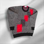 Sweter swetr wzor wzory wzorami vintage streetwear paski akryl
