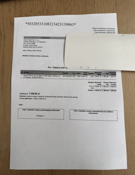 Iphone 16 pro max 512gb apple etui gwarancja