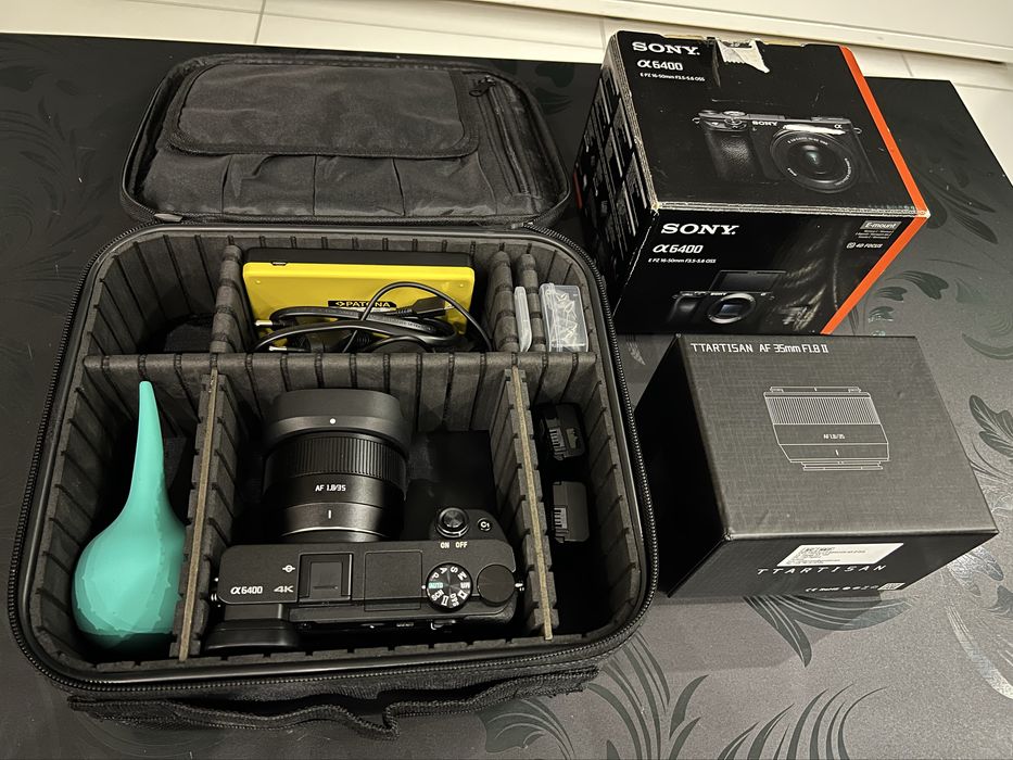 Sony A6400 + 2 Karty pamięci + 3 baterie + Ładowarka REZERWACJA