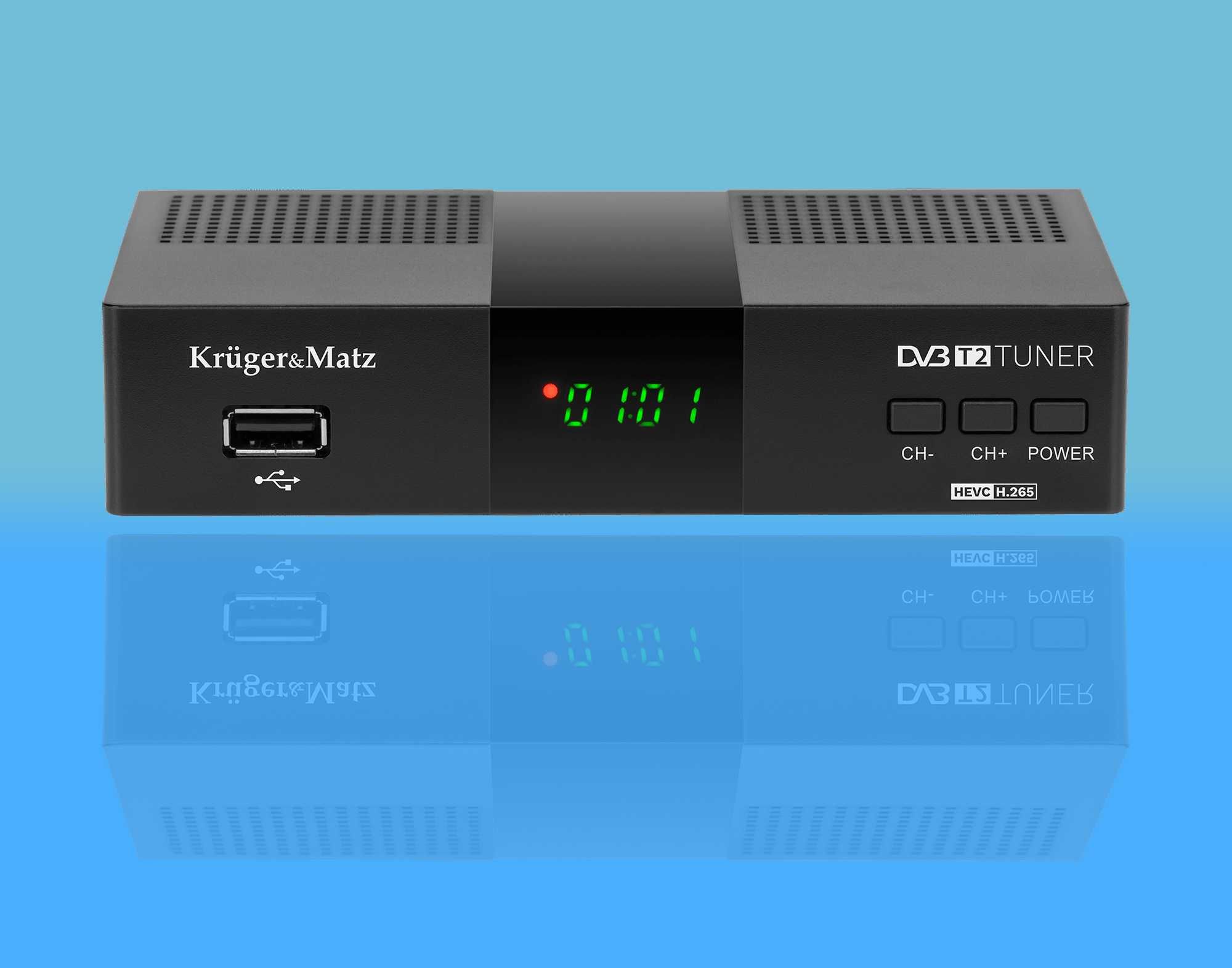 Tuner dekoder DVB-T2 H.265 HEVC Kruger&Matz