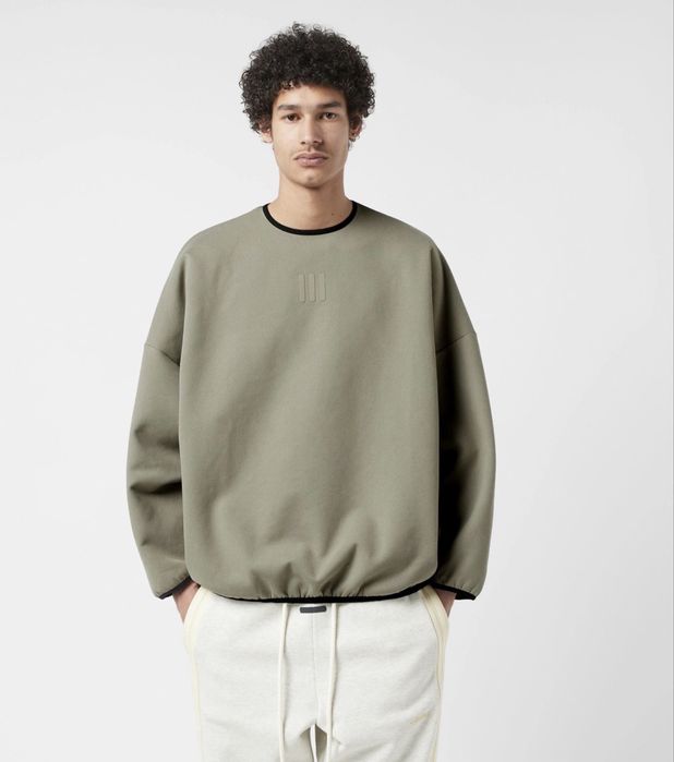 adidas fear of god athletics suede fleece sweatshirt оригинал