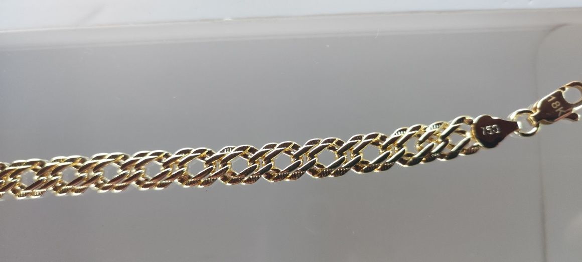 Bransoletka, łańcuszek,naszyjnik, złoto, srebro,585,Nowa Bransoletka